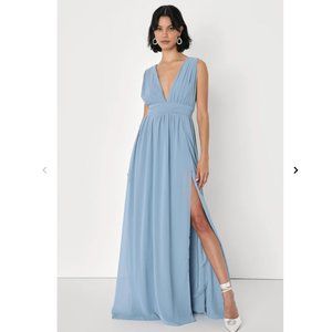 Lulu's Heavenly Hues Light Blue Maxi Dress - Size S